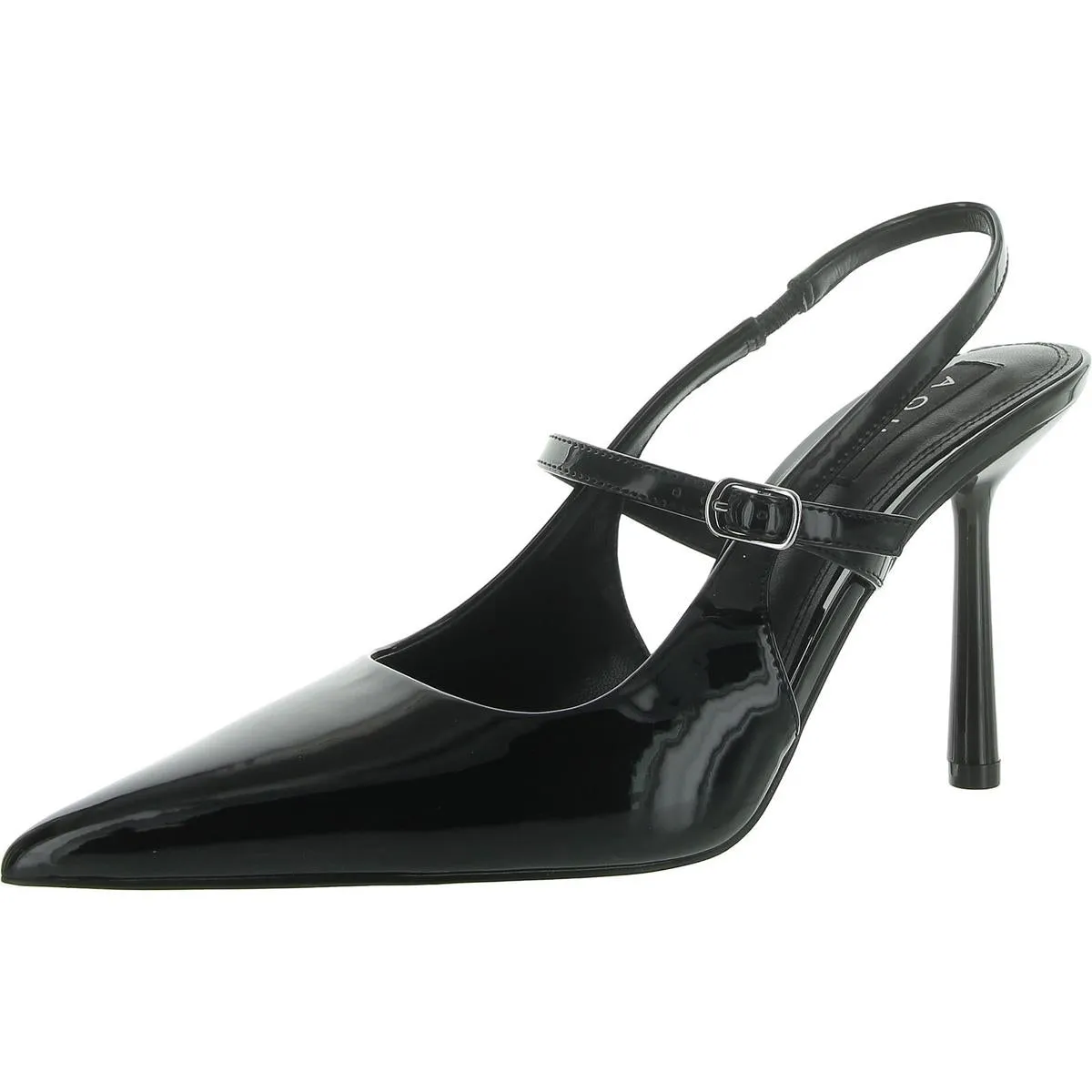 Aqua Womens Islen Patent Stiletto Slingback Heels