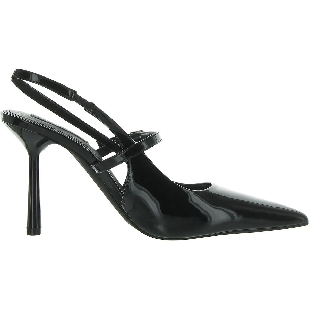 Aqua Womens Islen Patent Stiletto Slingback Heels