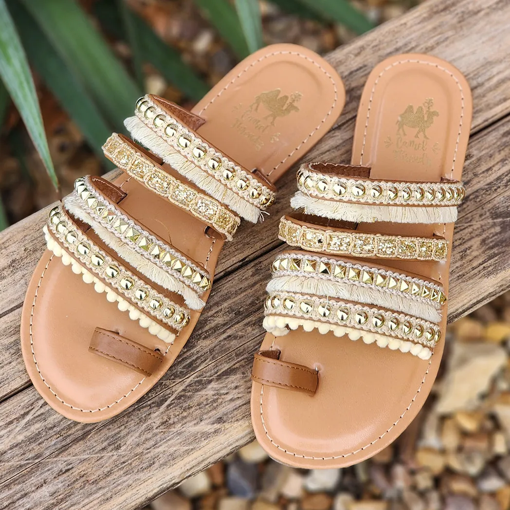 Boho Camel Champagne Sandal