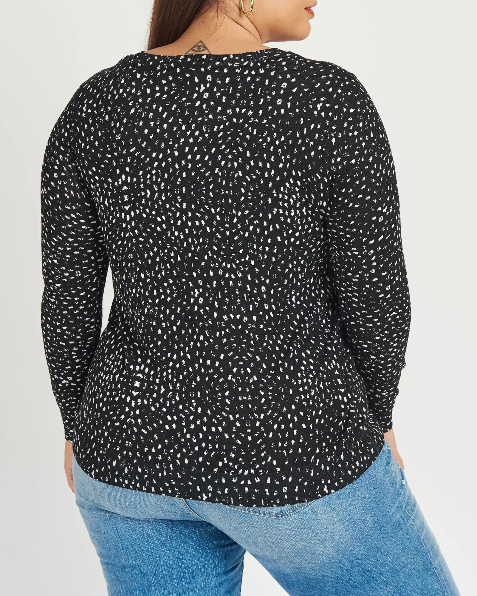 Deborah Long Sleeve Cardigan | F726N BLACK