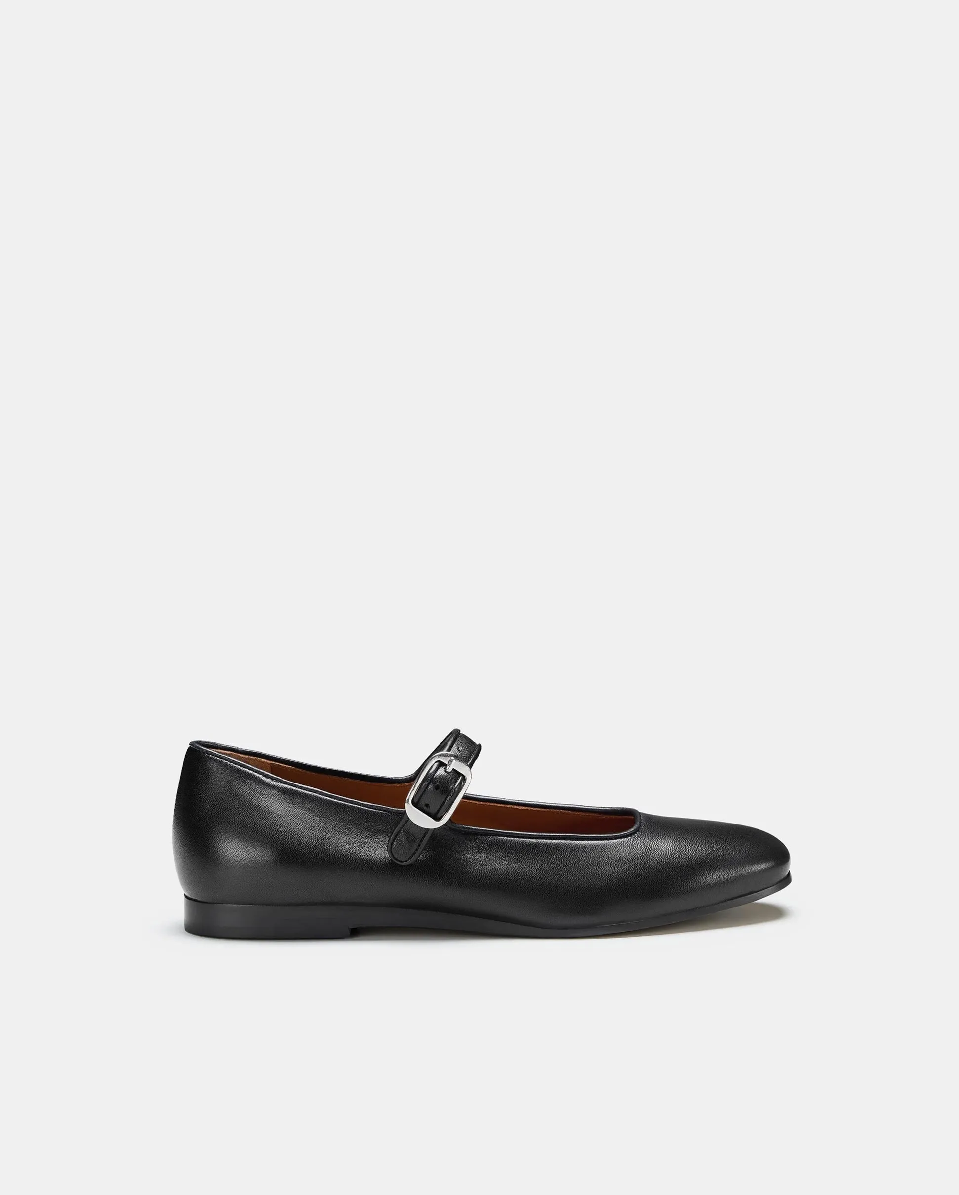 MARY JANE FLATS / BLACK LEATHER
