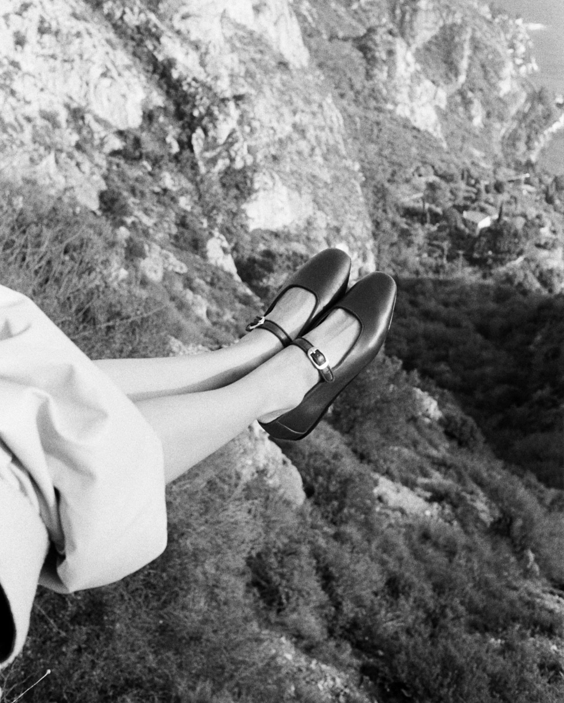 MARY JANE FLATS / BLACK LEATHER