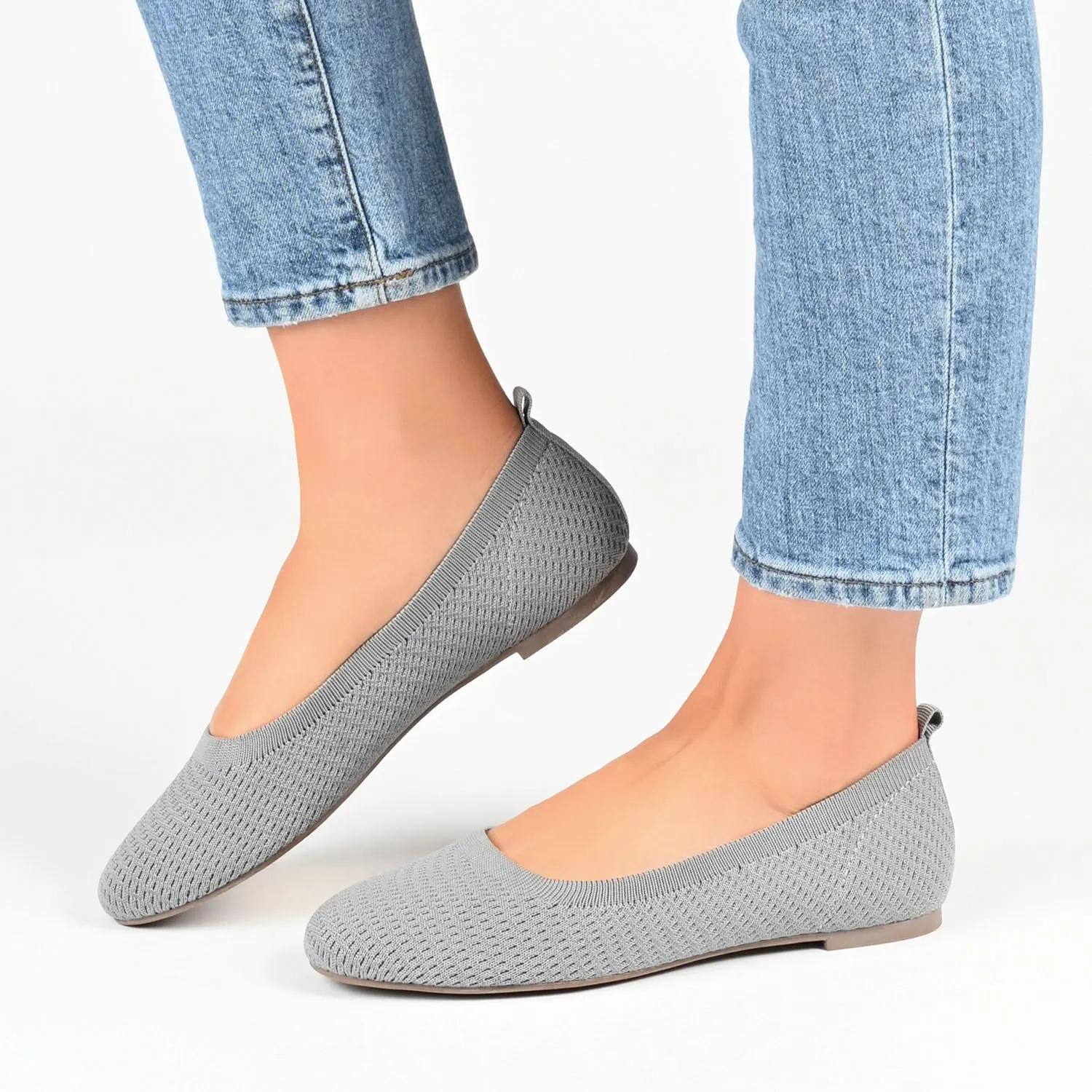 MARYANN KNIT FABRIC BALLET FLATS IN STATEMENT