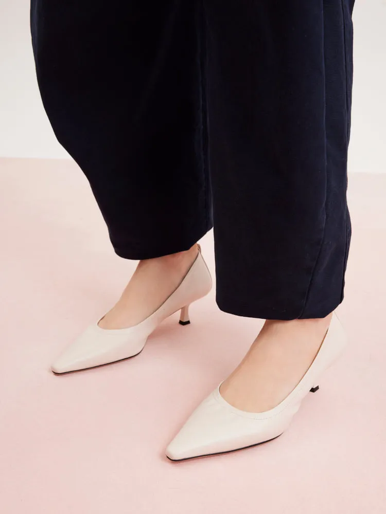 Philo Pointed Toe Low Heels